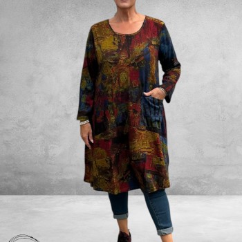 ORIENTIQUE Curved Layer Jurk Japan Street 