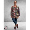 ORIENTIQUE Doorknoop Blouse Digital Jungle