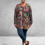 ORIENTIQUE Doorknoop Blouse Digital Jungle