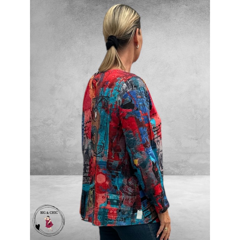 ORIENTIQUE Shirt Contemporary Retro Tapes