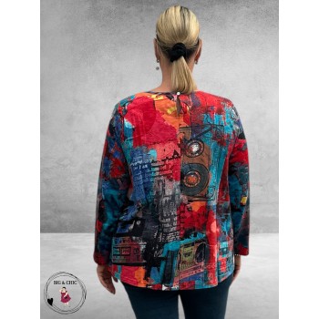 ORIENTIQUE Shirt Contemporary Retro Tapes