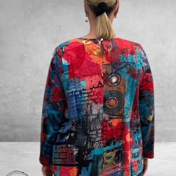 ORIENTIQUE Shirt Contemporary Retro Tapes