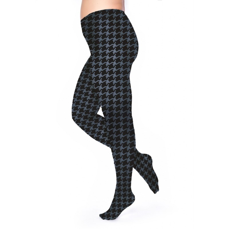 Pamela Mann Panty Dogtooth Slate-Grijs 