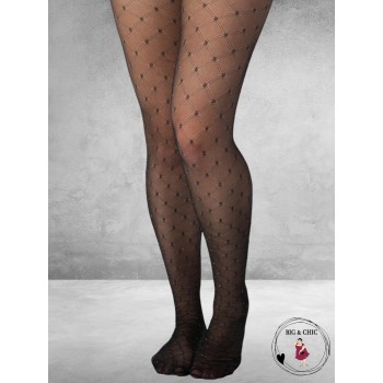 Pamela Mann Panty Zwart CRISS CROSS GLITTER