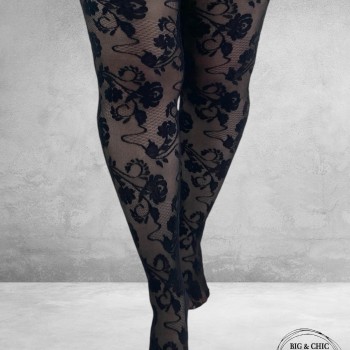 Pamela Mann Panty Zwart  FLEUR LACE 