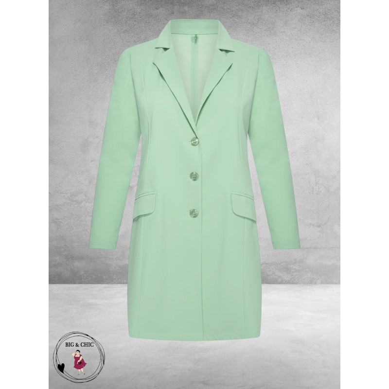 Plus Basics Blazer Long Jacket Mint