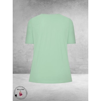 Plus Basics Wrap Top Mint