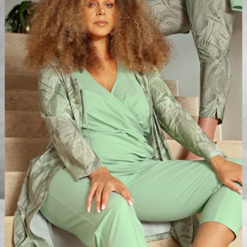 Plus Basics Blazer Long Jacket Green Meadow