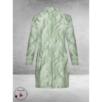 Plus Basics Blazer Midi Jacket Green Meadow