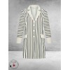 Plus Basics Blazer Long Jacket Breton Stripe