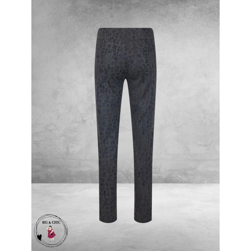 ROBELL Broek Bella Straight Luipaardprint