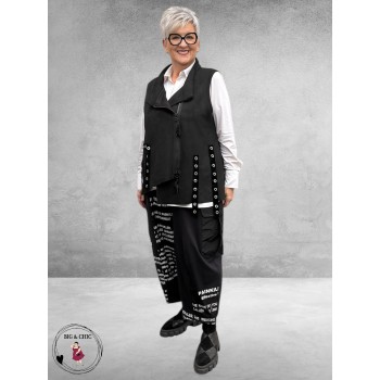 SINNE DESIGN Gilet Zwart Suède-Look