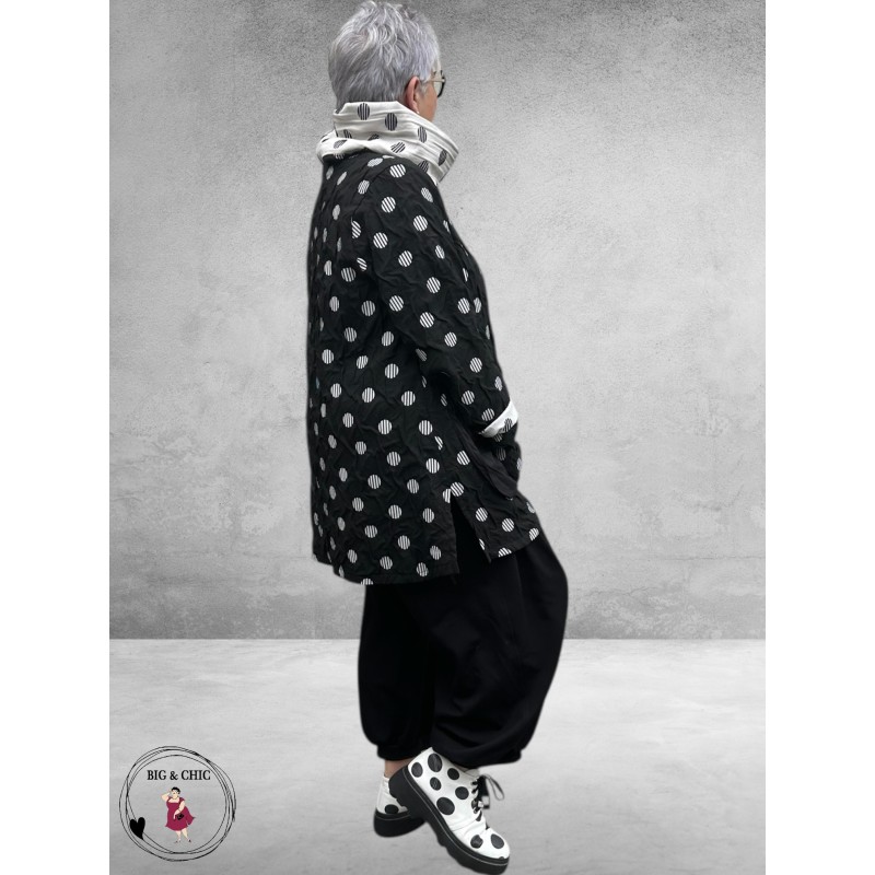 SINNE DESIGN Tuniek Zwart/Wit Rondjes