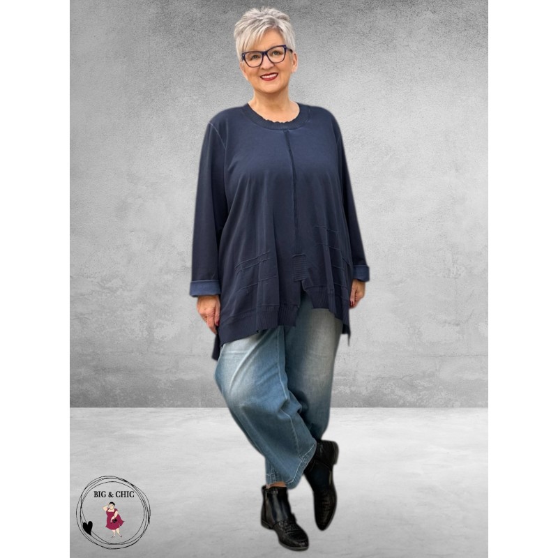 SINNE Shirt Katoen A-Lijn Navy