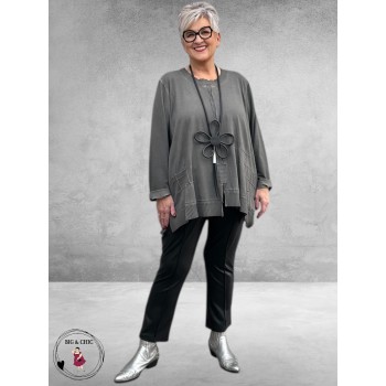 SINNE Shirt Katoen A-Lijn Grijs