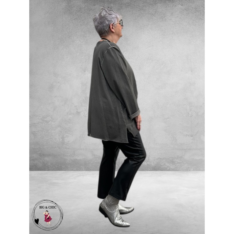 SINNE Shirt Katoen A-Lijn Grijs