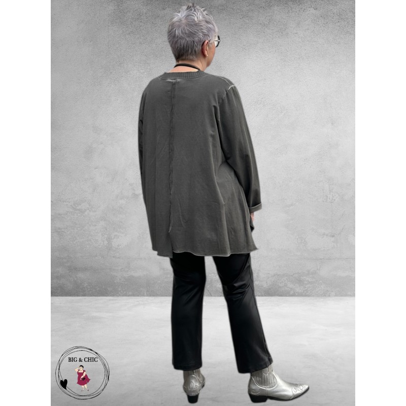 SINNE Shirt Katoen A-Lijn Grijs