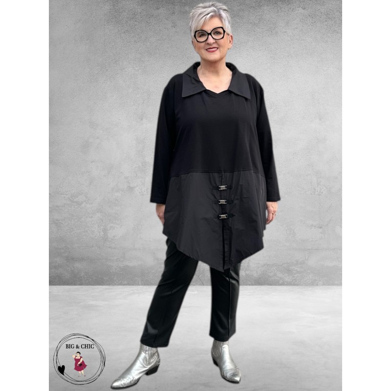 SINNE DESIGN Tuniek Zwart Gesp