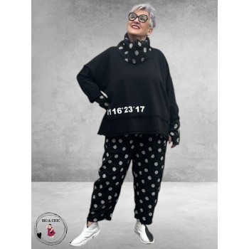 SINNE DESIGN Sweater  Zwart Witte Cijfers