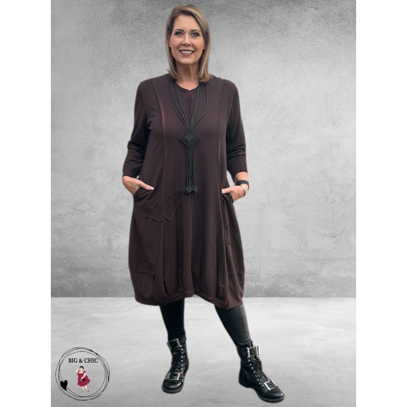 SINNE DESIGN Jurk Bruin