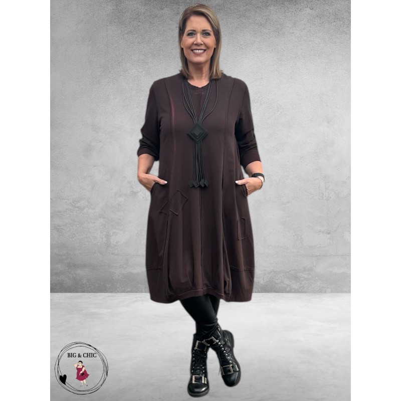 SINNE DESIGN Jurk Bruin