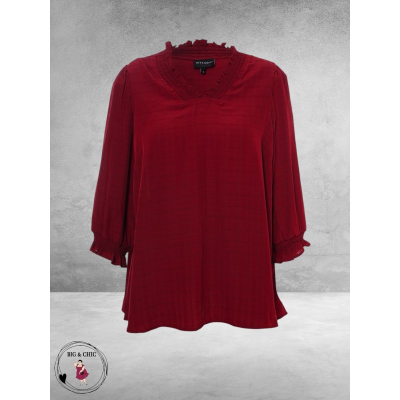 STUDIO Blouse Feodora Bordeaux Rood