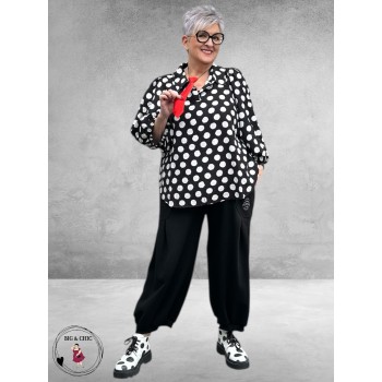 STUDIO Blouse/Shirt Stiff White Dots