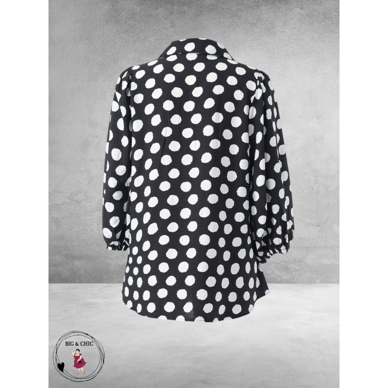 STUDIO Blouse/Shirt Stiff White Dots