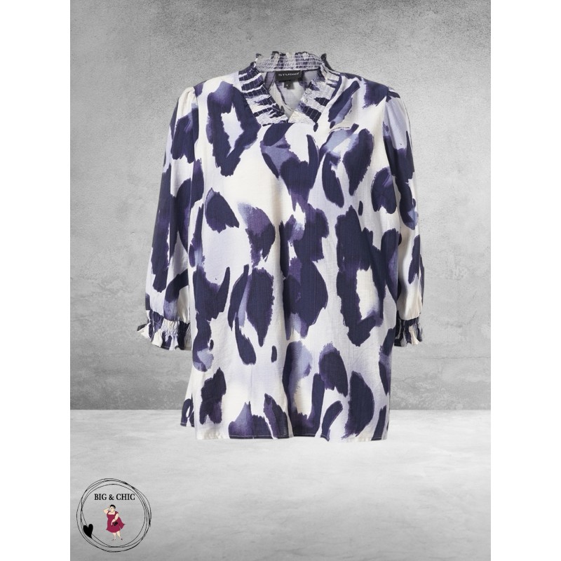 STUDIO Blouse Feodora Blauw/Wit