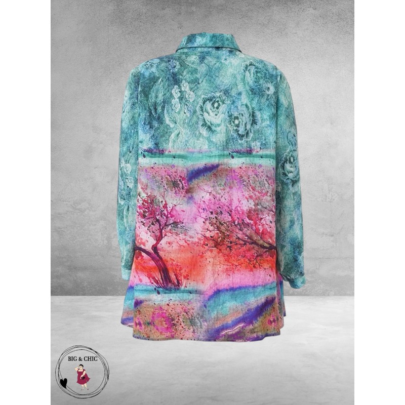 STUDIO Blouse Vilma Blauw/Rose