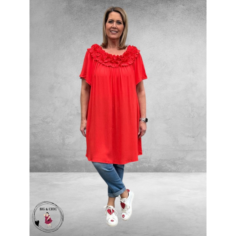 NO.1 by OX  Jurk/Tuniek Carmen Rood