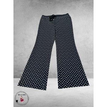 STARK Broek Bell Flare Grafisch Zwart-Zand