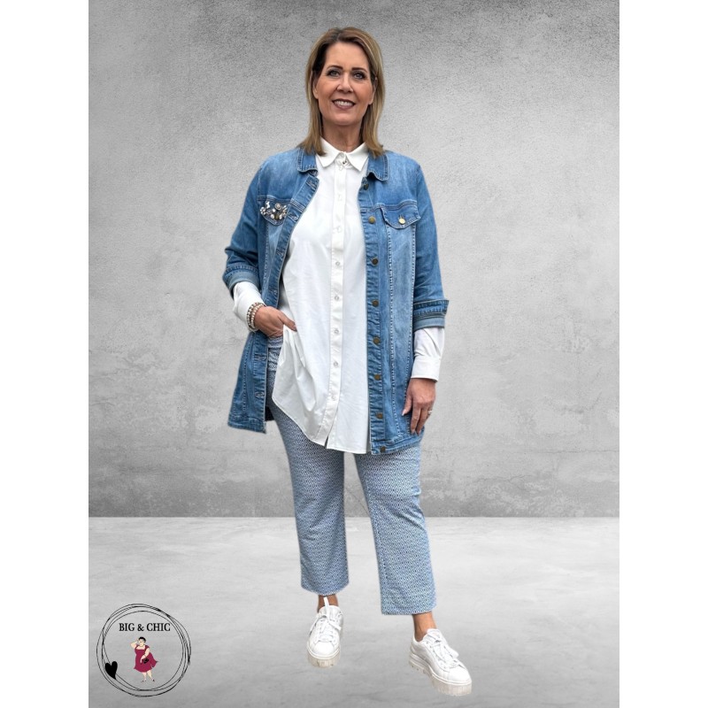 Stark Pantalon JANNA 72 Blauw-Wit