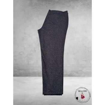 STARK Broek JACKY  Travel ZIP Grafisch Bruin-Zwart