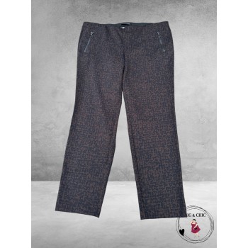 STARK Broek JACKY  Travel ZIP Grafisch Bruin-Zwart