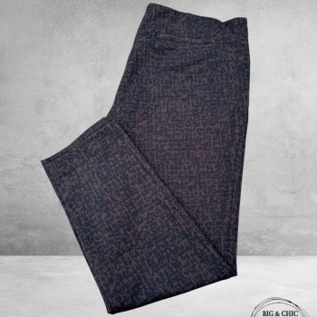 STARK Broek JACKY  Travel ZIP Grafisch Bruin-Zwart