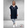 KAFFE CURVE Poncho Cannett Midnight Blue