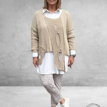 Stark Pantalon JANNA 72 BRUIN/ECRU