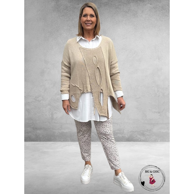 Stark Pantalon JANNA 72 BRUIN/ECRU