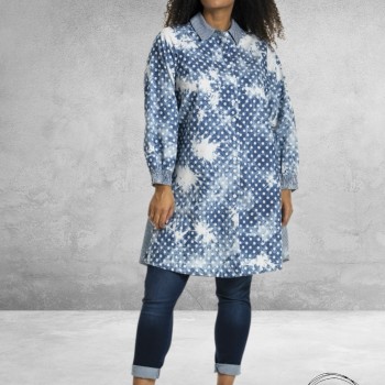 STUDIO Tuniek/Blouse Emille Denim Dot/Stripe