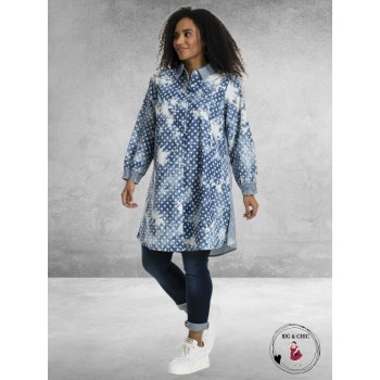 STUDIO Tuniek/Blouse Emille Denim Dot/Stripe