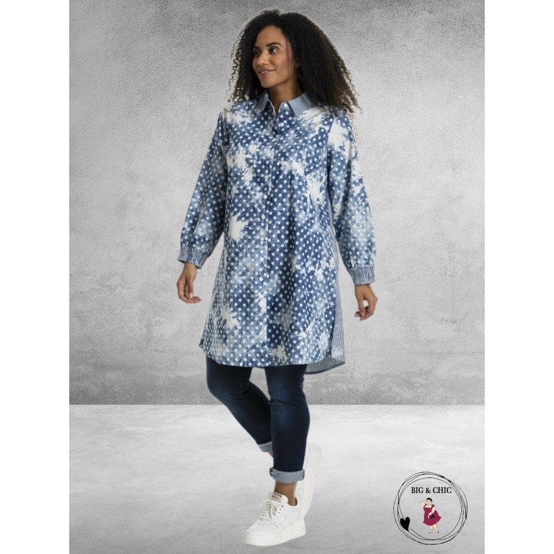 STUDIO Tuniek/Blouse Emille Denim Dot/Stripe