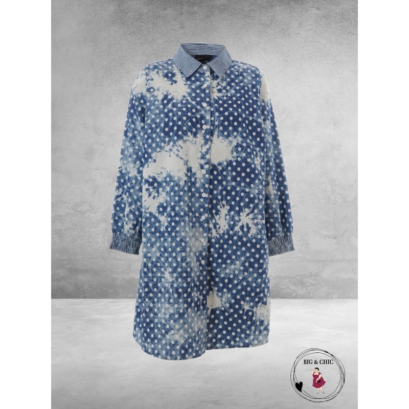 STUDIO Tuniek/Blouse Emille Denim Dot/Stripe