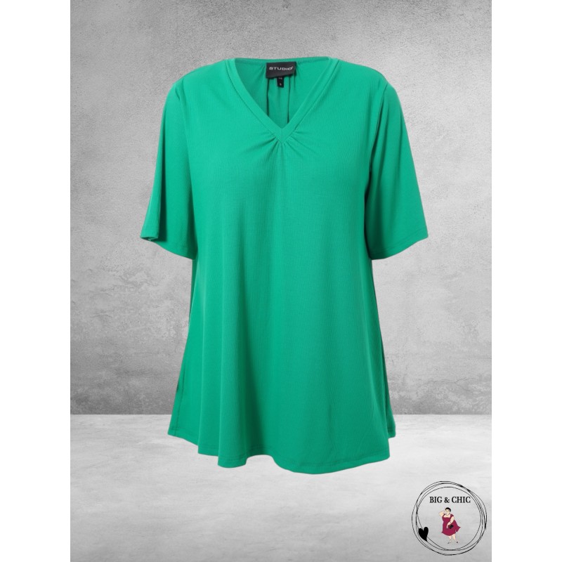 STUDIO Shirt A-Lijn Lykke Rib Groen
