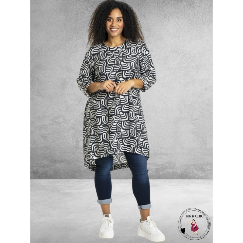 STUDIO Jurk Lonetta Navy/White