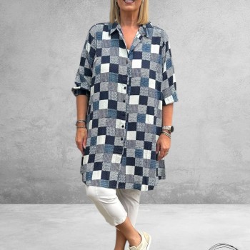 STUDIO Tuniek/Doorknoop Blouse Emillie Patchwork