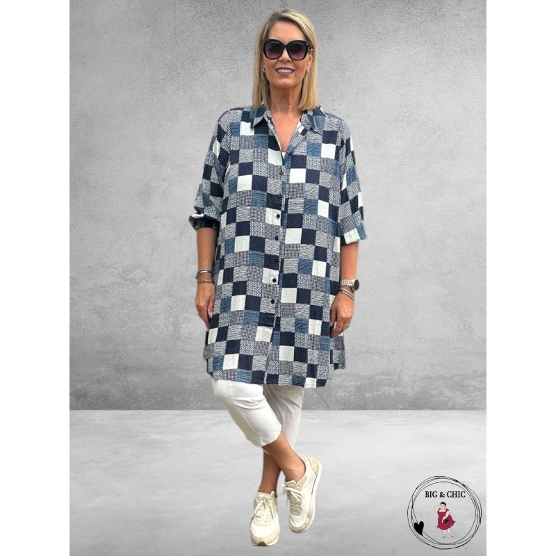 STUDIO Tuniek/Doorknoop Blouse Emillie Patchwork