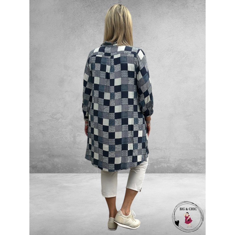 STUDIO Tuniek/Doorknoop Blouse Emillie Patchwork