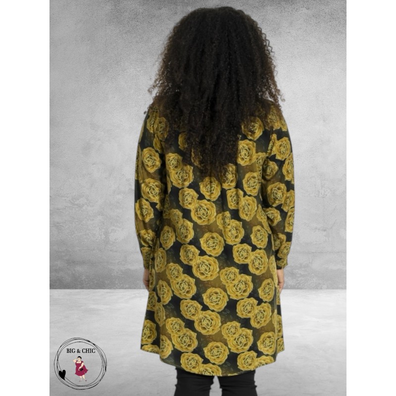 STUDIO Tuniek/Doorknoop Blouse Emilie Green Roses