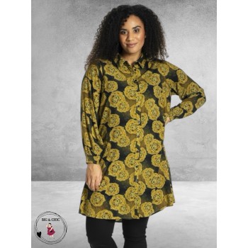 STUDIO Tuniek/Doorknoop Blouse Emilie Green Roses